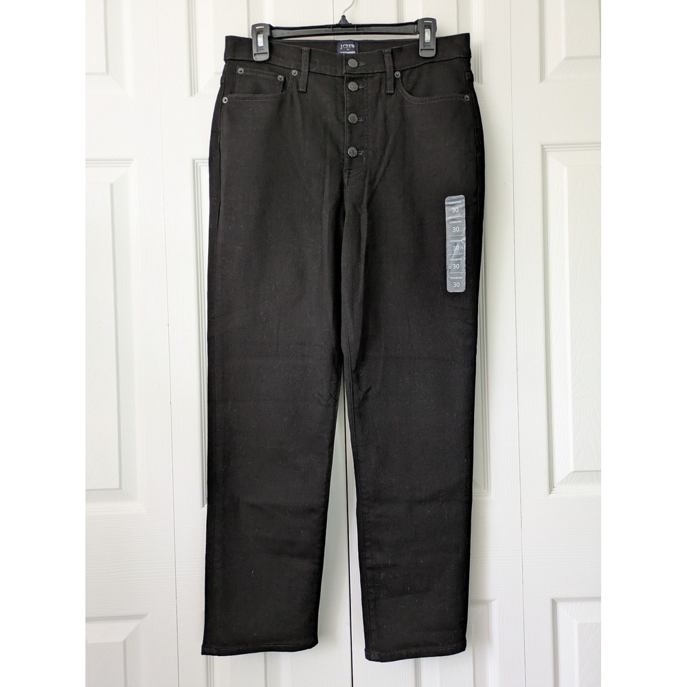 J. Crew High-rise stovepipe jean signature stretch 30 Black NWT $118‎ CD677